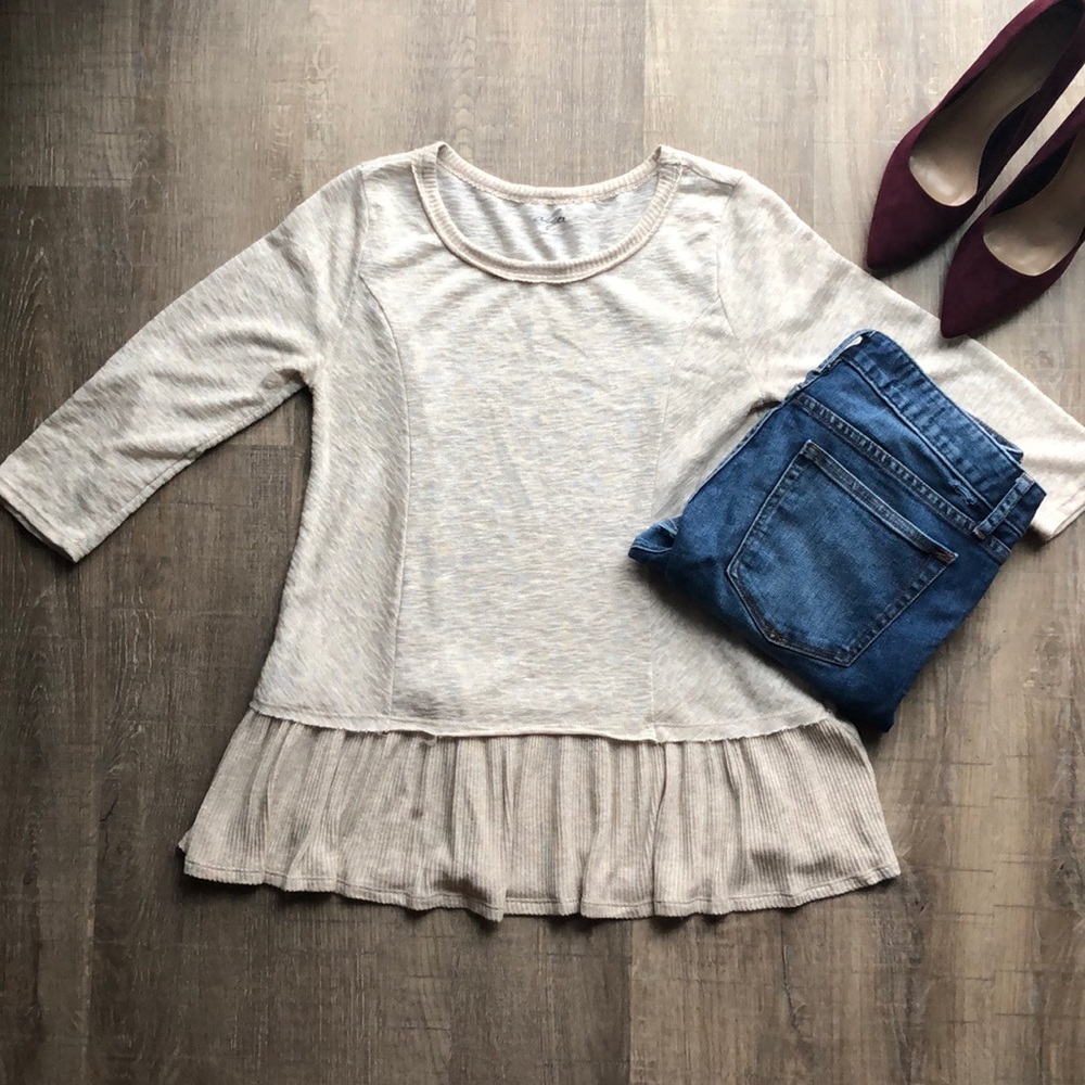 ⭐️SALE⭐️ Light-weight 3/4 sleeved ore plum sweater
